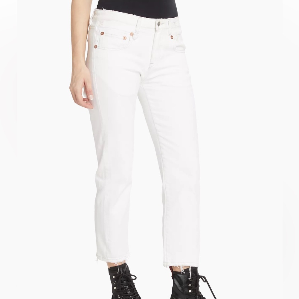 R13 Distressed High-Rise Boy Jeans - Picture 5 of 15